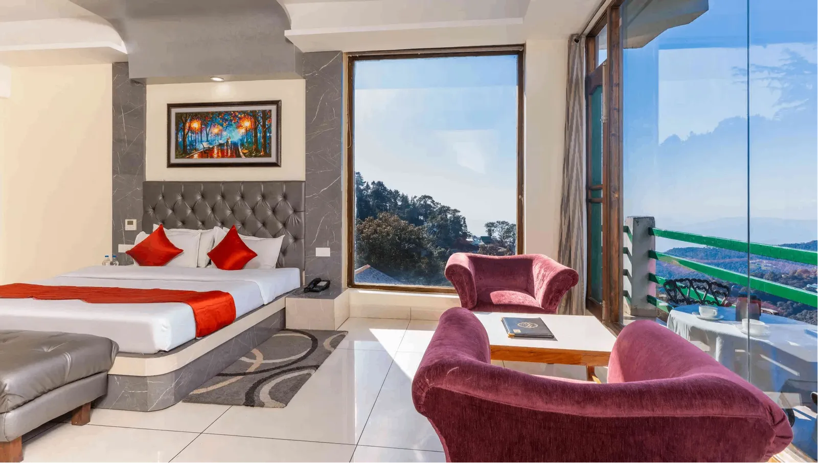 Premium Room with Balcony and Valley View (Centrally Heated and Air conditioned)