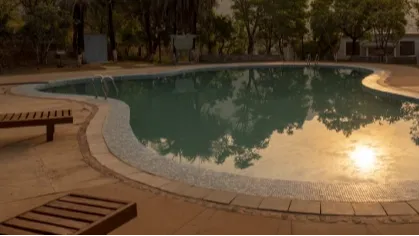 The swimming pool at