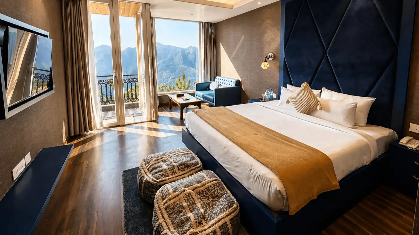 Mayura | Blue Theme | Balcony | Mountain and valley view