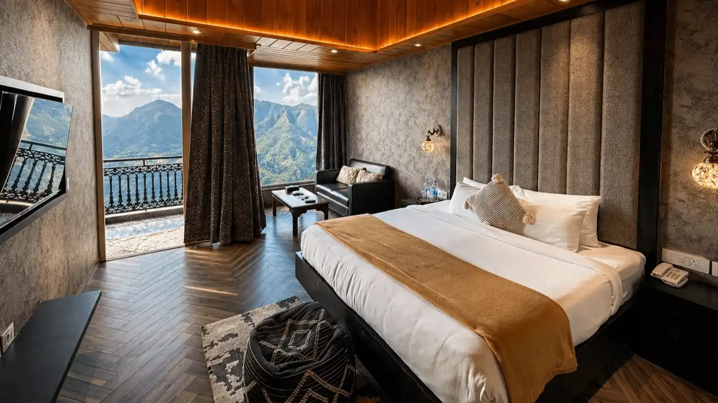 Nishaanta | Black Theme | Balcony | Mountain and valley view