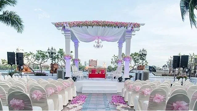 The riverside mandap